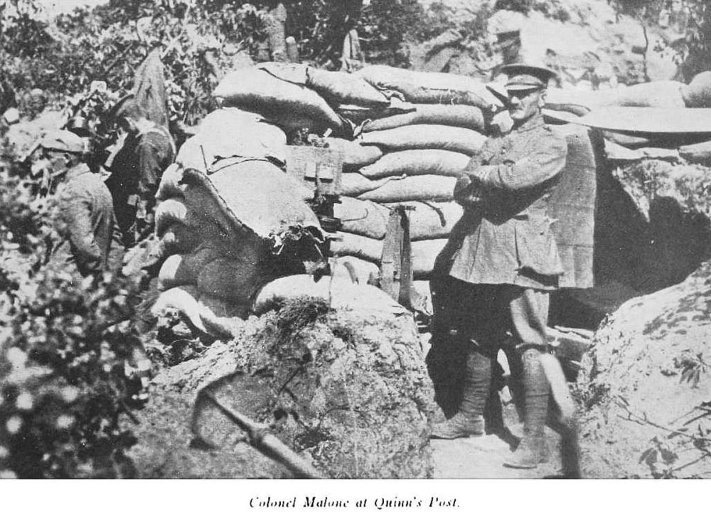 Lieutenant William Malone outside his bivouac on Walker's Ridge.